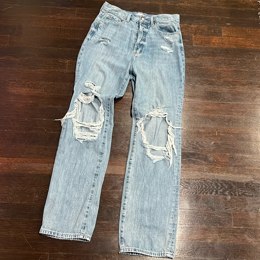 Pistola Button Fly Distressed Denim | size 29